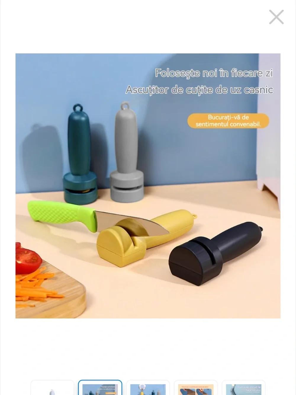 Handheld Rolling Knife Sharpener Kitchen Blade Sharpening Tool